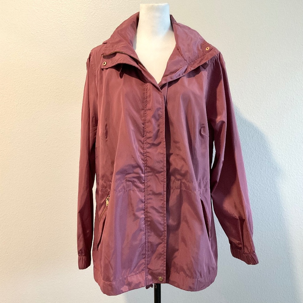 Cavalini Jacket  Lightweight Hooded Mauve Size 1X NWOT